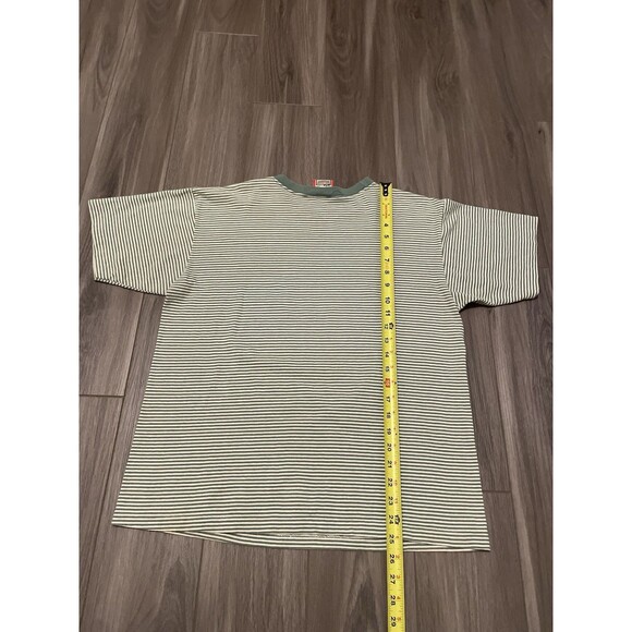 VTG 90s Disney Animal Kingdom Tree Of Life Shirt S/M Green Stripes Made In USA - Picture 6 of 7